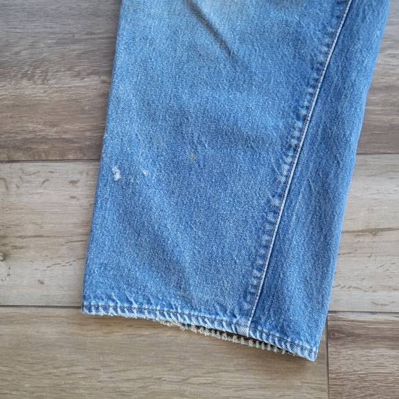 Vintage Levis 501 Blue Button Fly Jeans USA Made 32x32 Distressed Redline - Picture 4 of 11